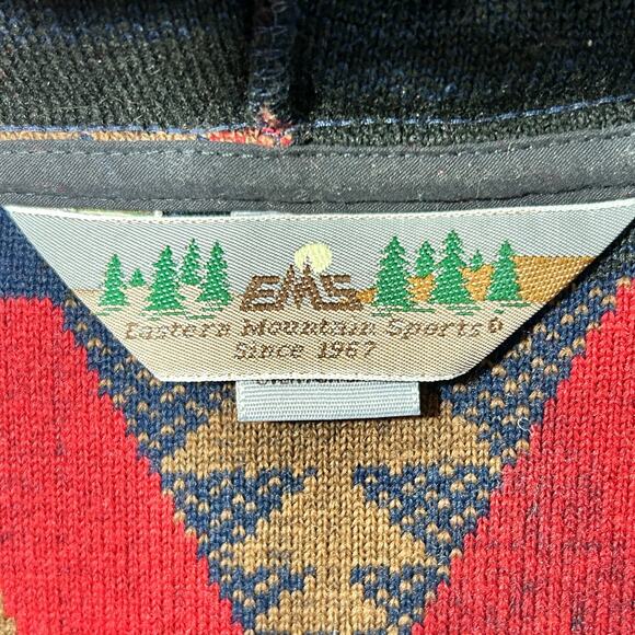 EMS Vintage 90s Fleece XL USA MADE Eastern Mountain Sports Geometric - Picture 7 of 10